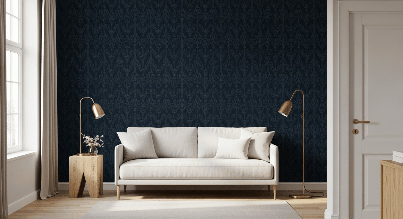 Le papier peint bleu : sérénité et profondeur pour votre décoration ...